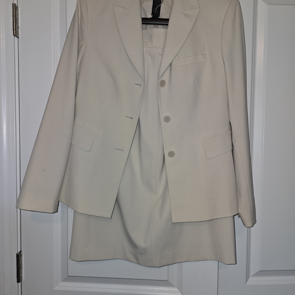 The Limited Cream Blazer and Skirt Set